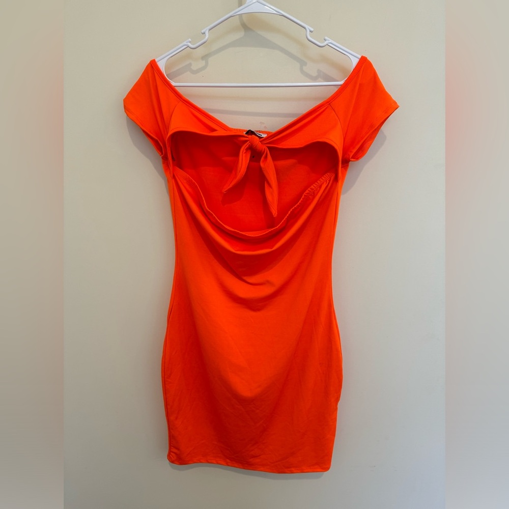 *BOGO Eligible* Bright, neon orange; short and sexy dress